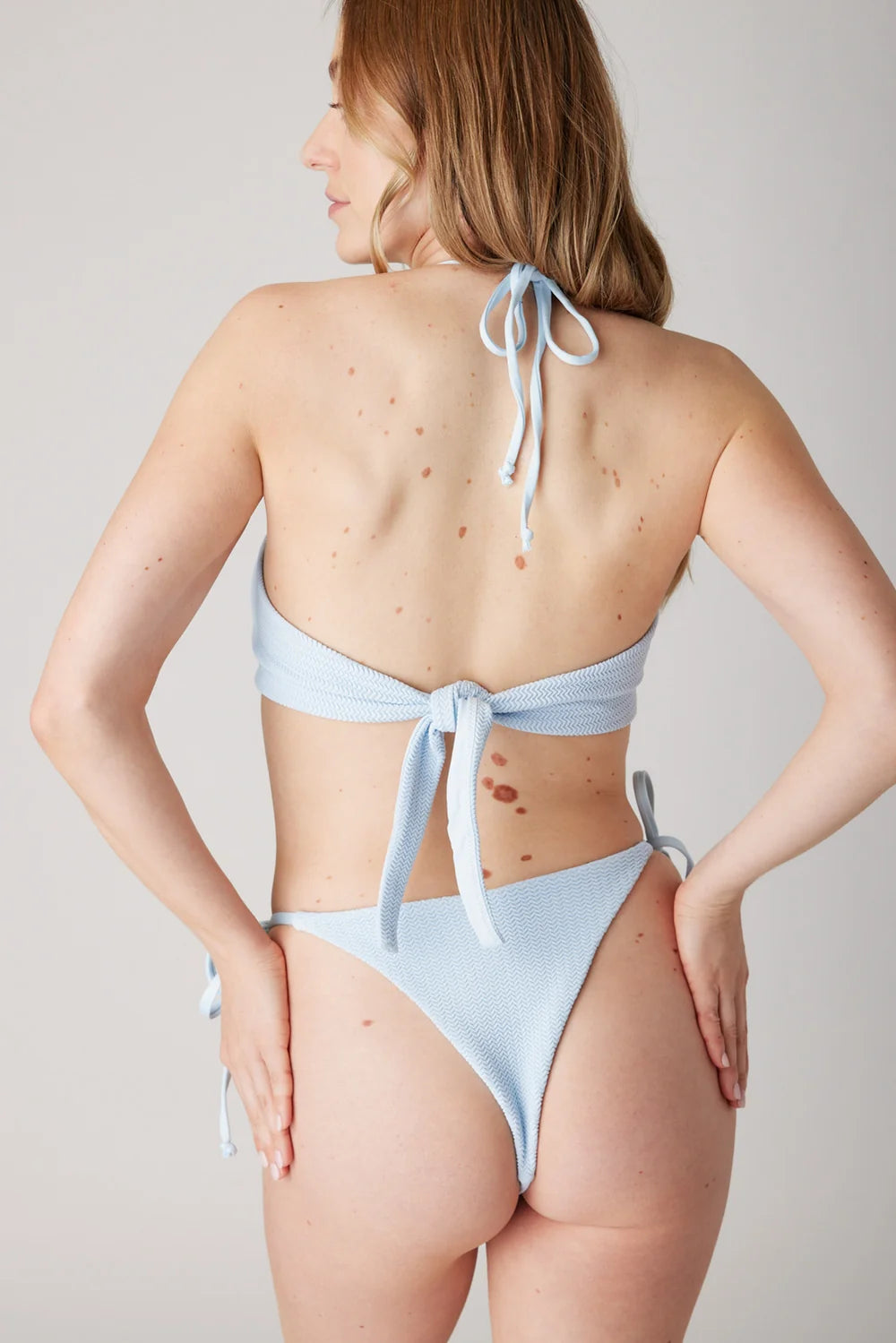 Londre The Tied Up Top - Powder Blue Ripple