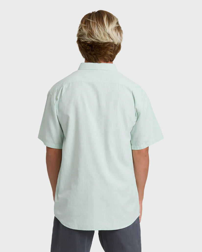 Billabong Mens All Day S/S Button Up - Granite Green