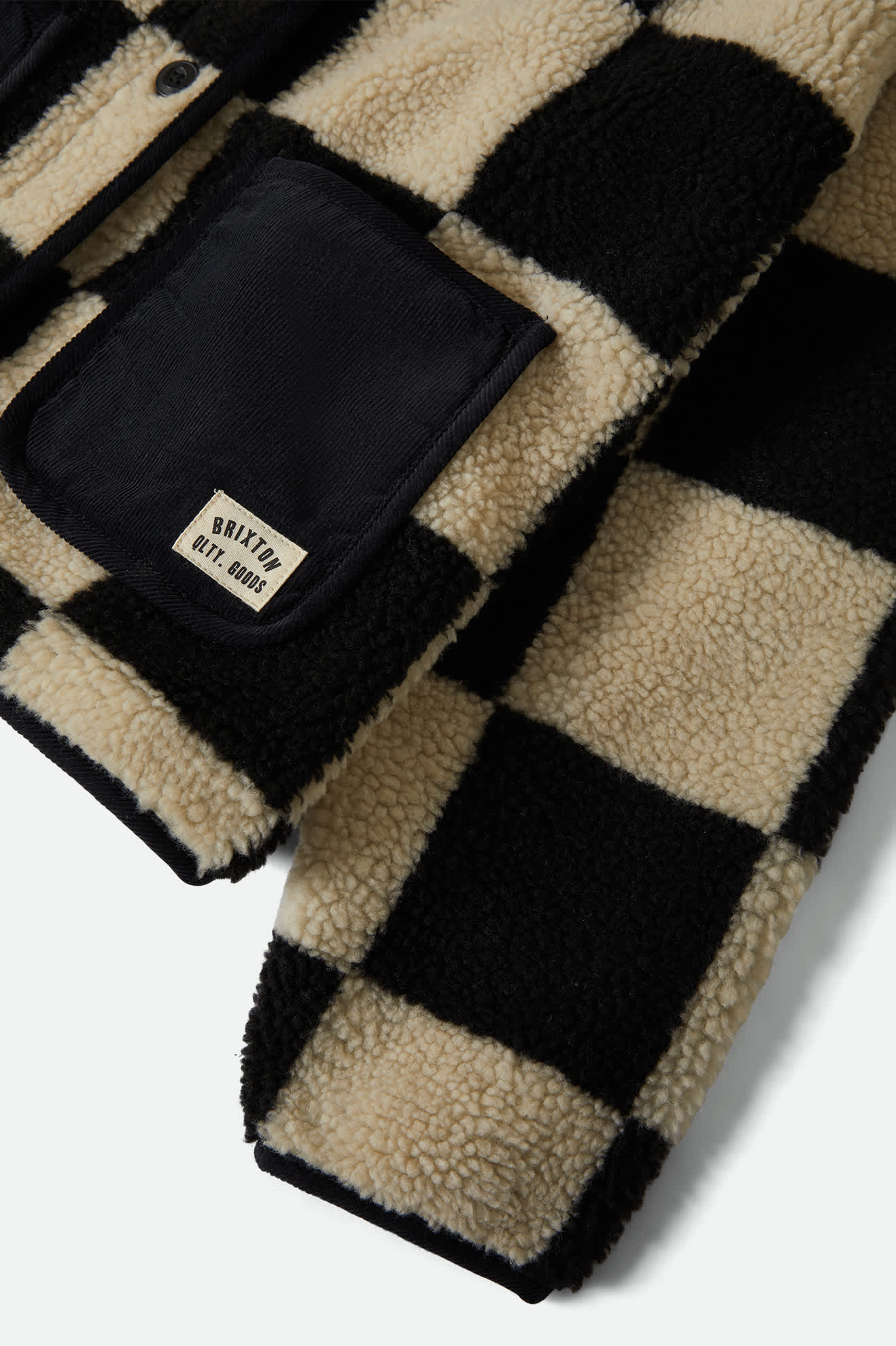 Brixton Delilah Sherpa Jacket-Black/Natural
