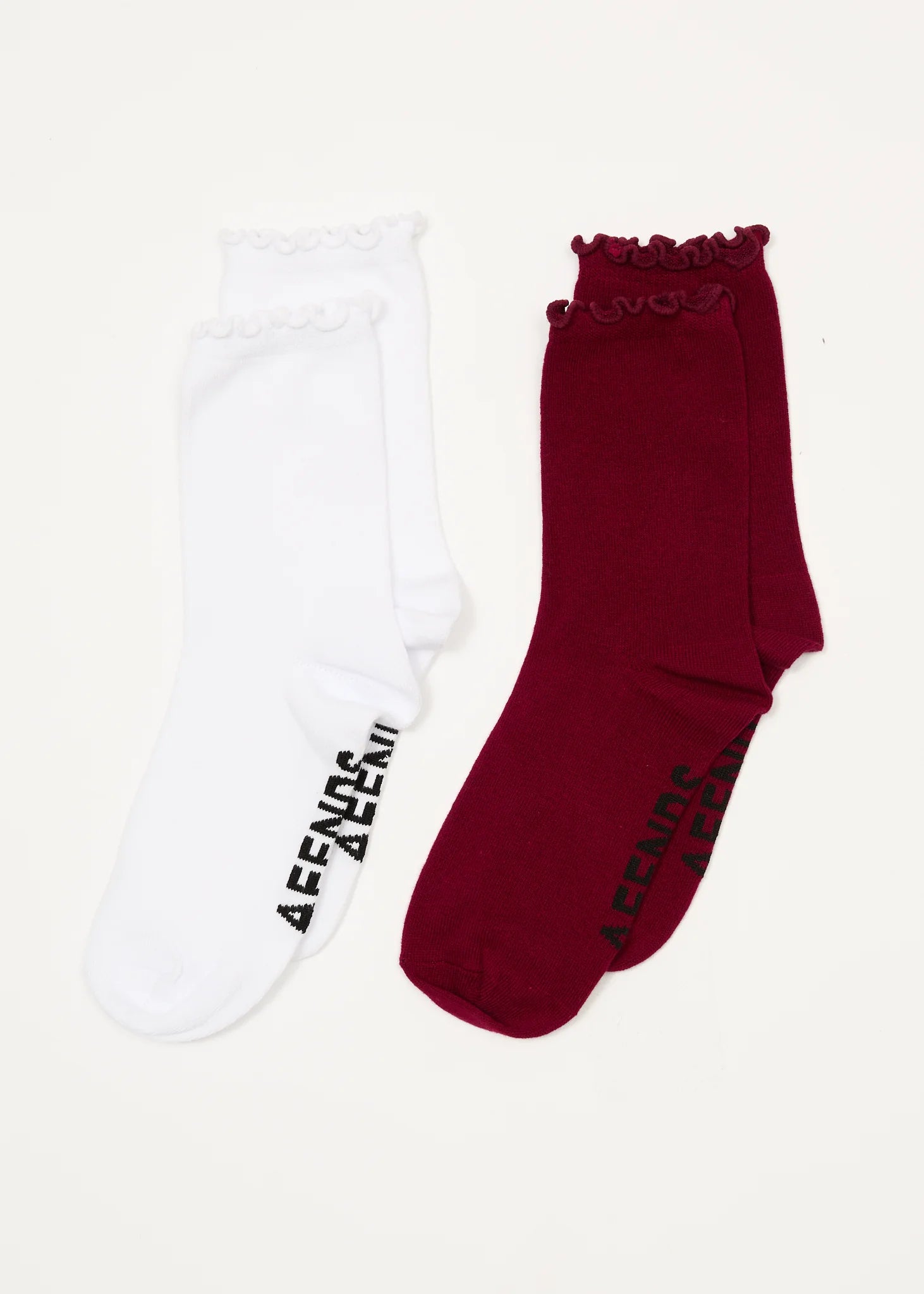 Afends Marin Socks Two Pack - Burgundy