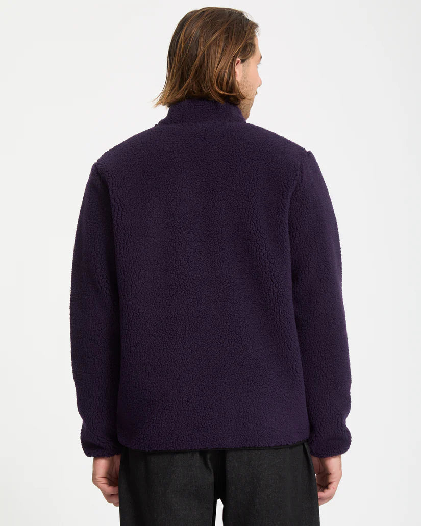 Volcom Mens Muzzer Fuzzar Zip - Dark Purple