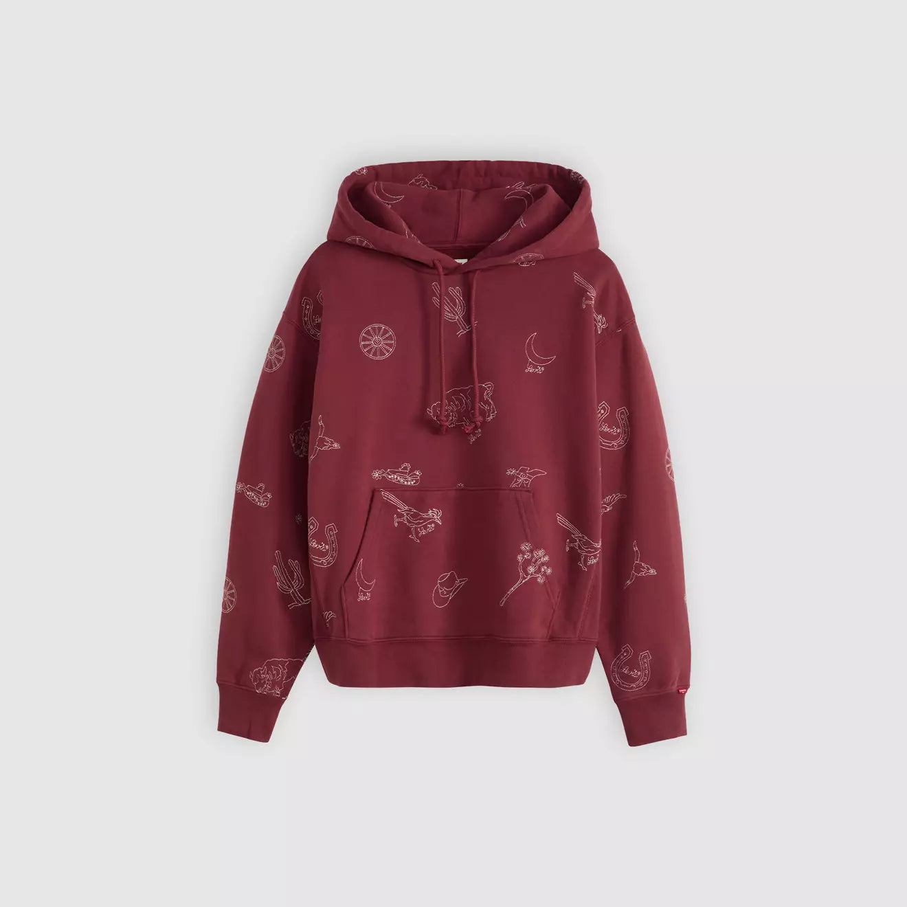 Levis Graphic Western Heritage Hoodie-Red