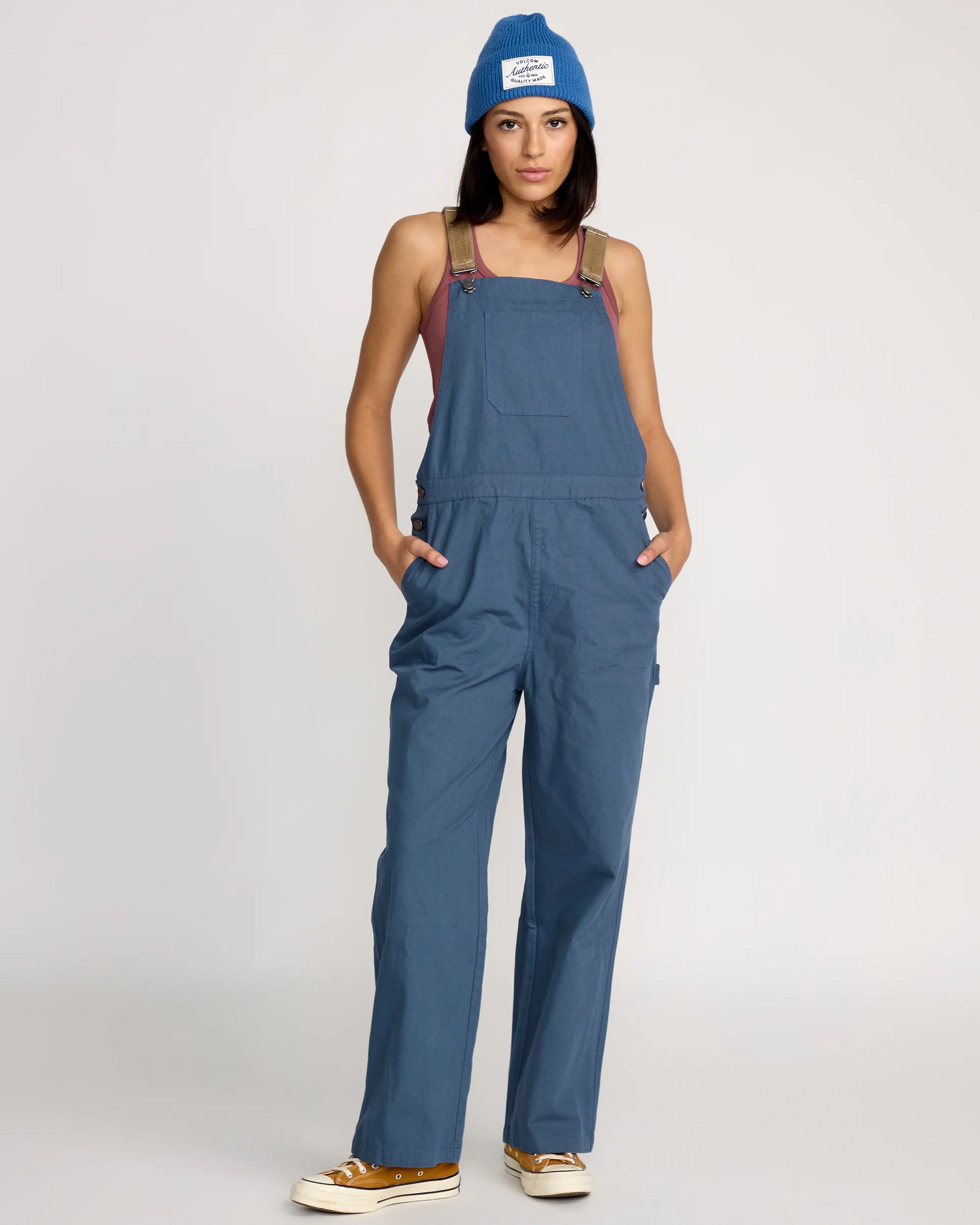 Volcom Full Cut Overalls - Harbor Blue