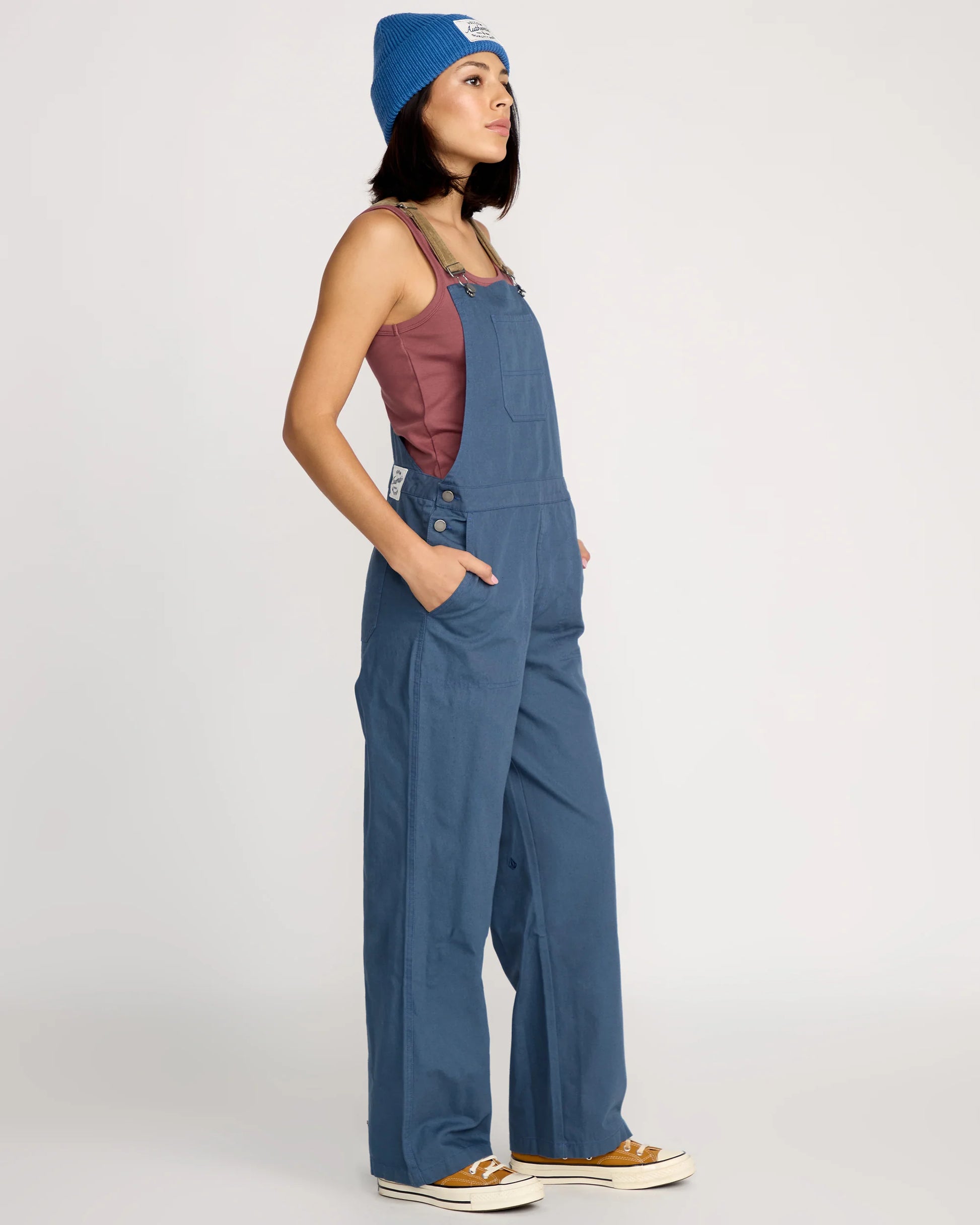 Volcom Full Cut Overalls - Harbor Blue