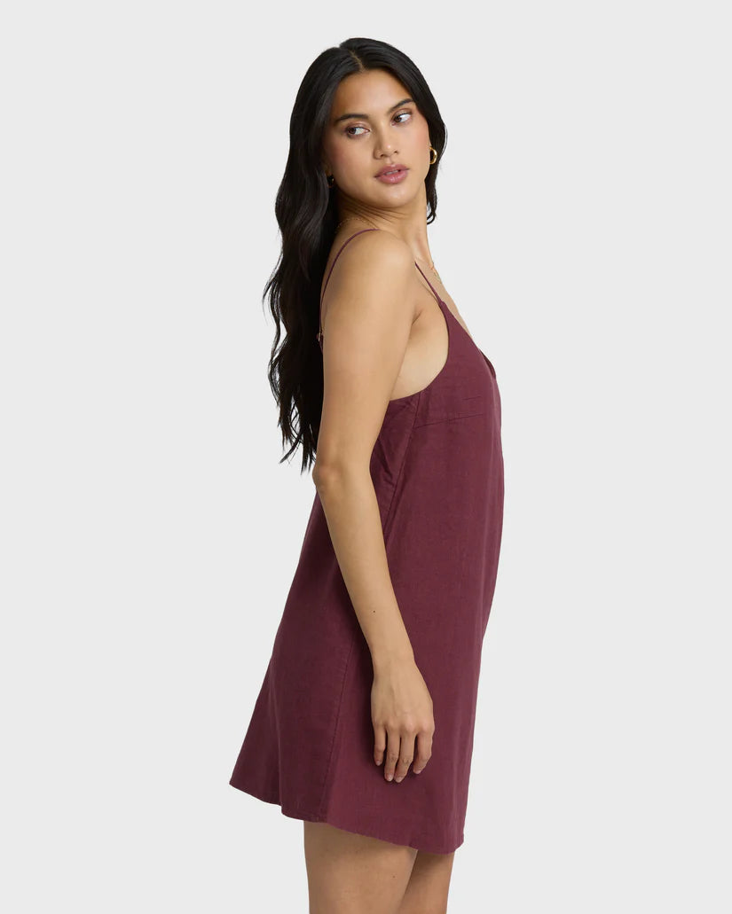 Billabong Summer Love Mini Dress - Red Dahlia