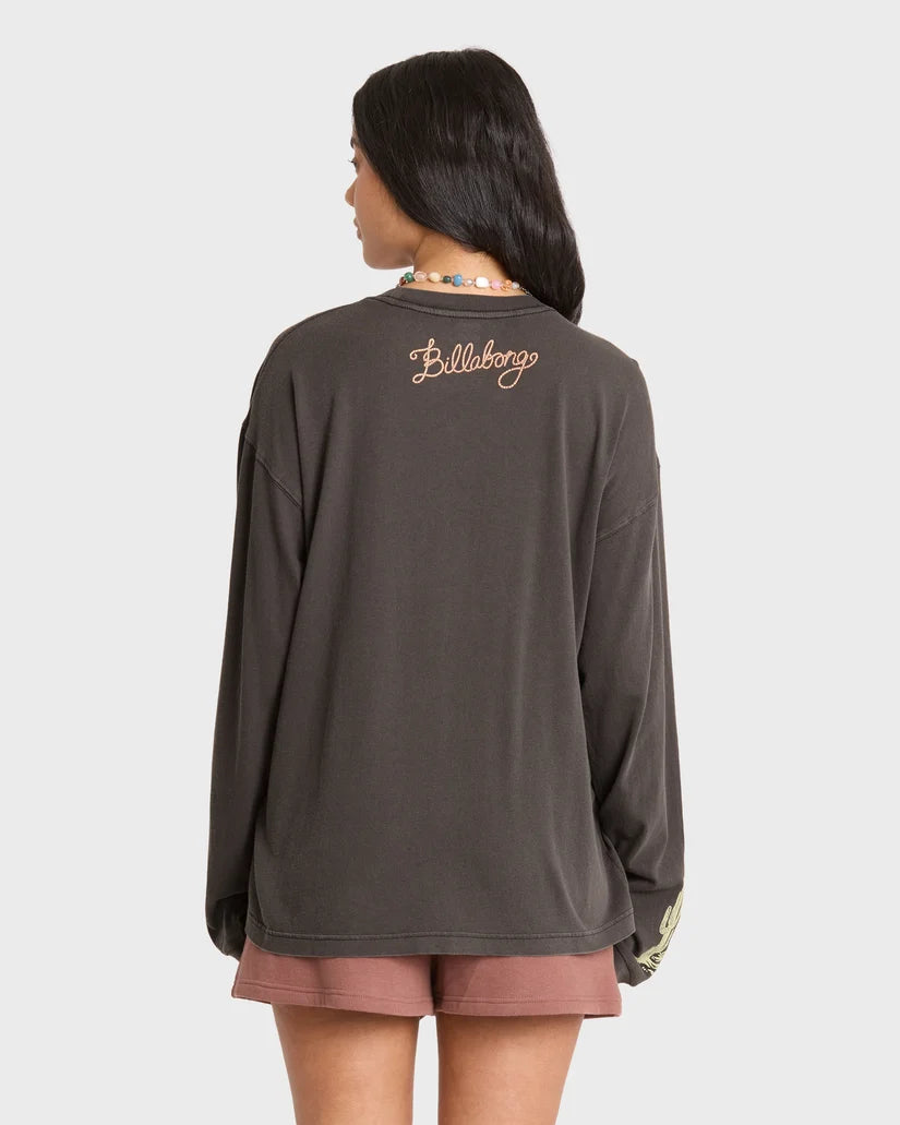 Billabong Familiar Roads LS Tee - Off Black