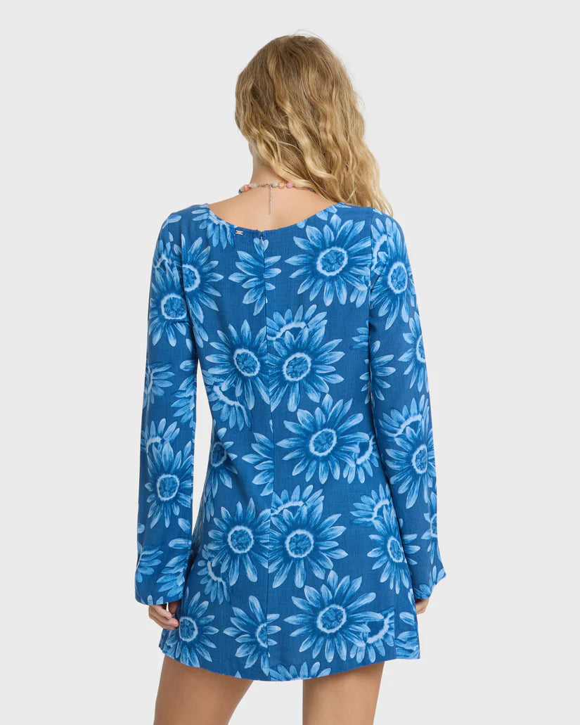 Billabong Way Out West LS Mini Dress - True Navy