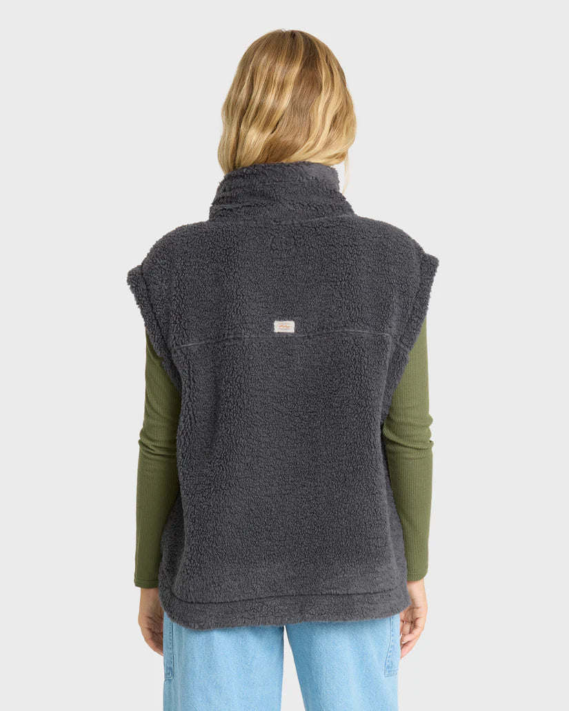 Billabong Waver Sherpa Vest - Black Sands