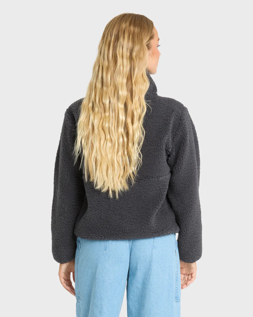 Billabong Horizon Sherpa Mock Neck - Black Sands