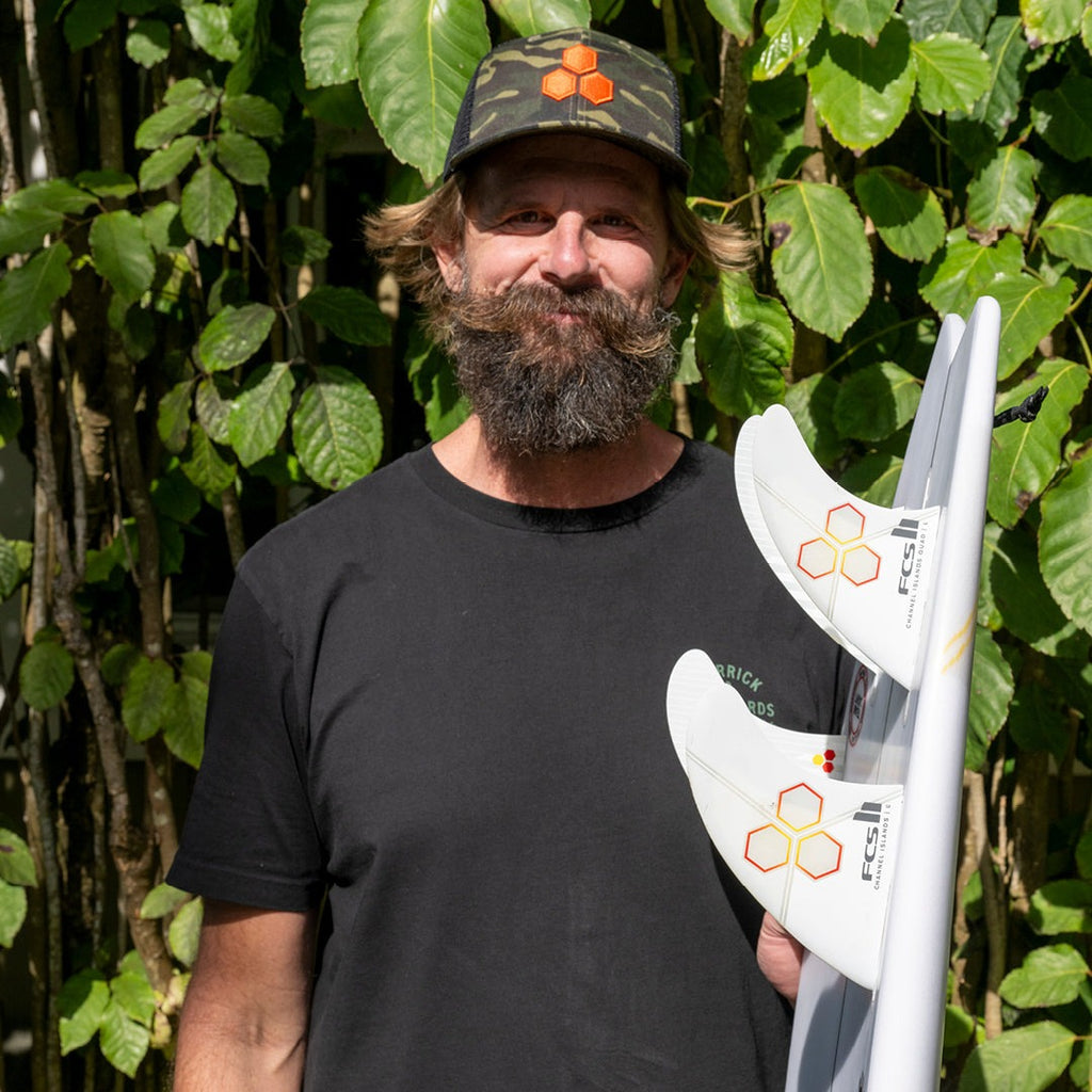 FCS II Channel Islands PC Black/Flame Tri-Quad Fins