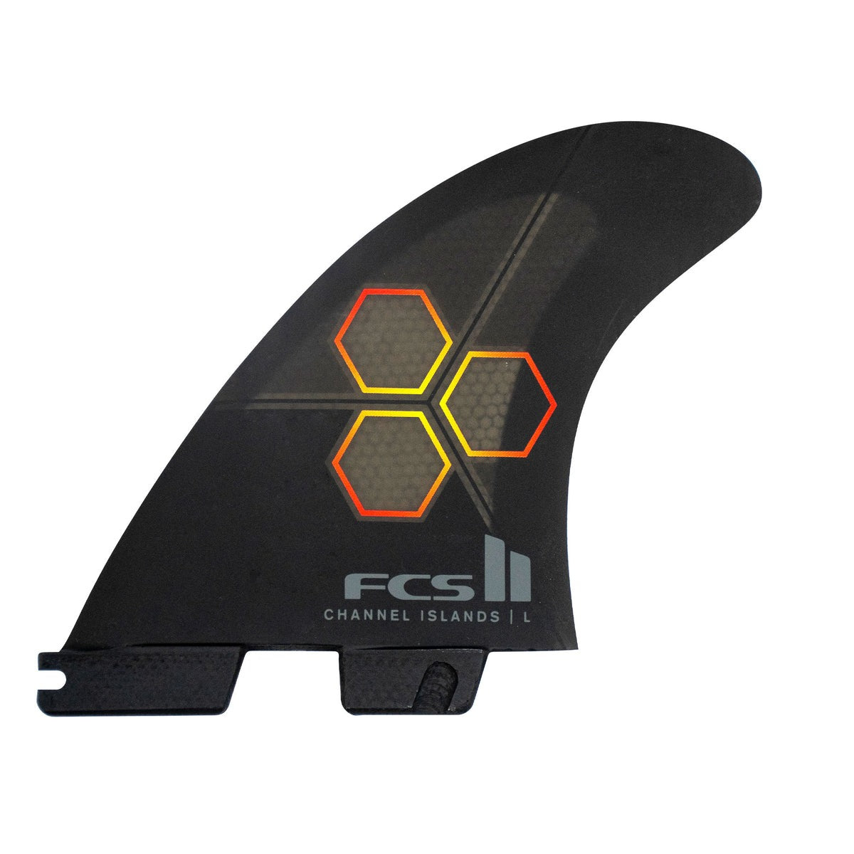 FCS II Channel Islands PC Black/Flame Tri-Quad Fins