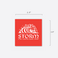 Storm Classic Wave Square Sticker