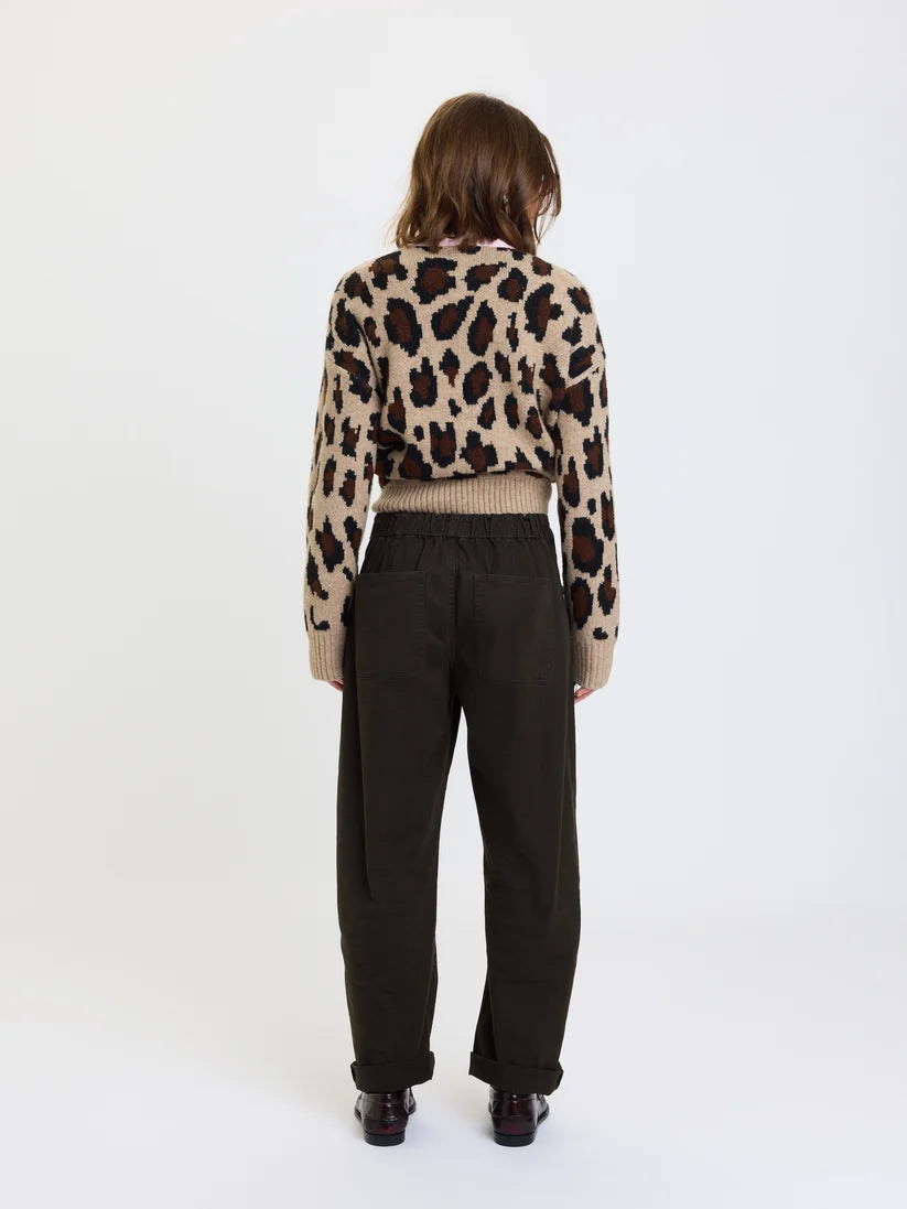 Daze Villa Drawstring Barrel Leg - Fern