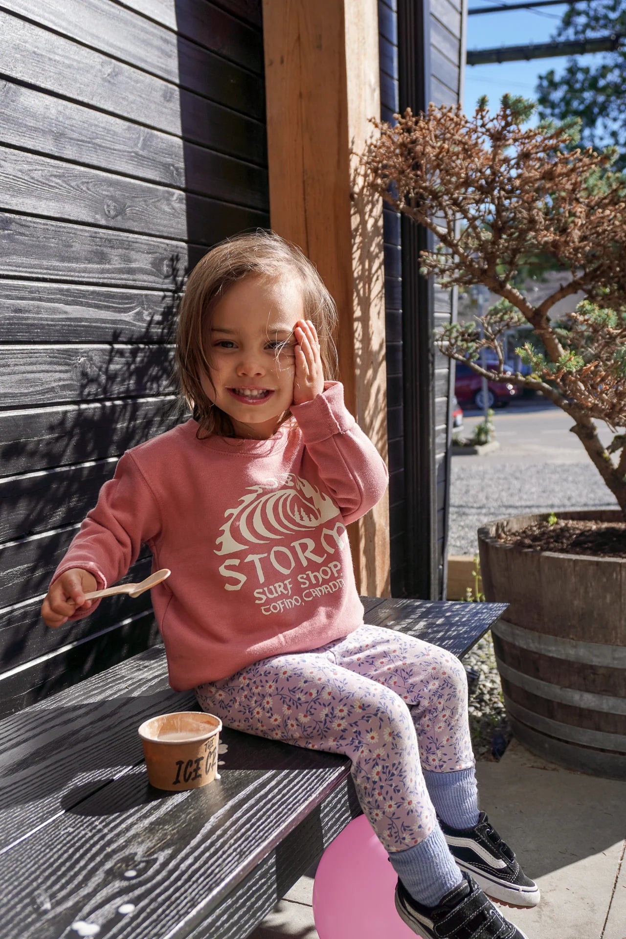 Storm Classic Wave Toddler Crewneck - Pink