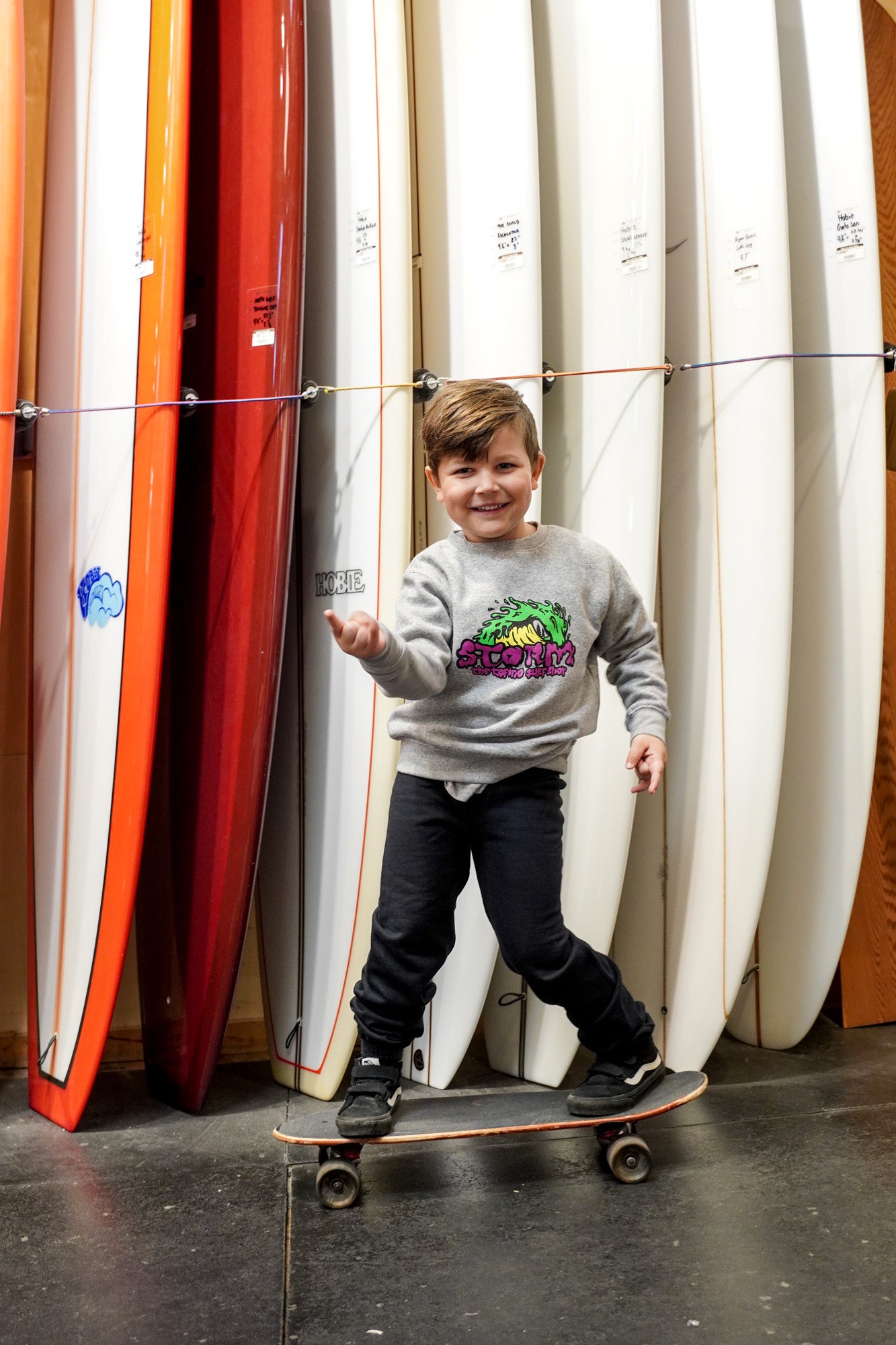 Storm Slime Youth Crewneck - Grey