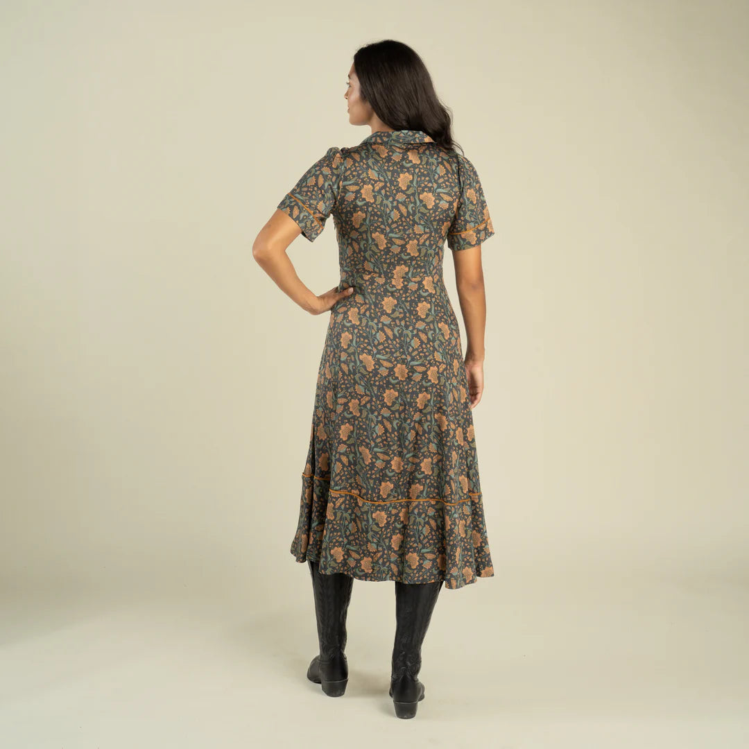 Sendero La Dahlia Dress - Copper Floral