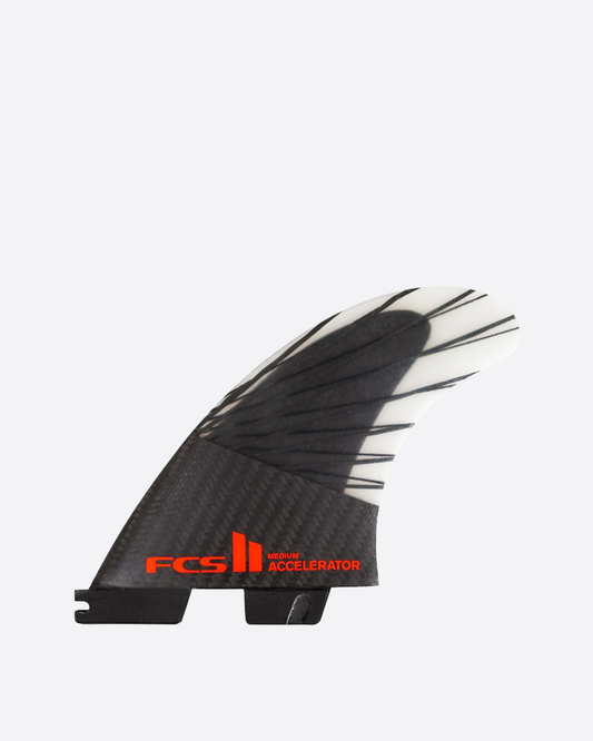 FCS II Accelerator PC Carbon Black/Red Tri Fins