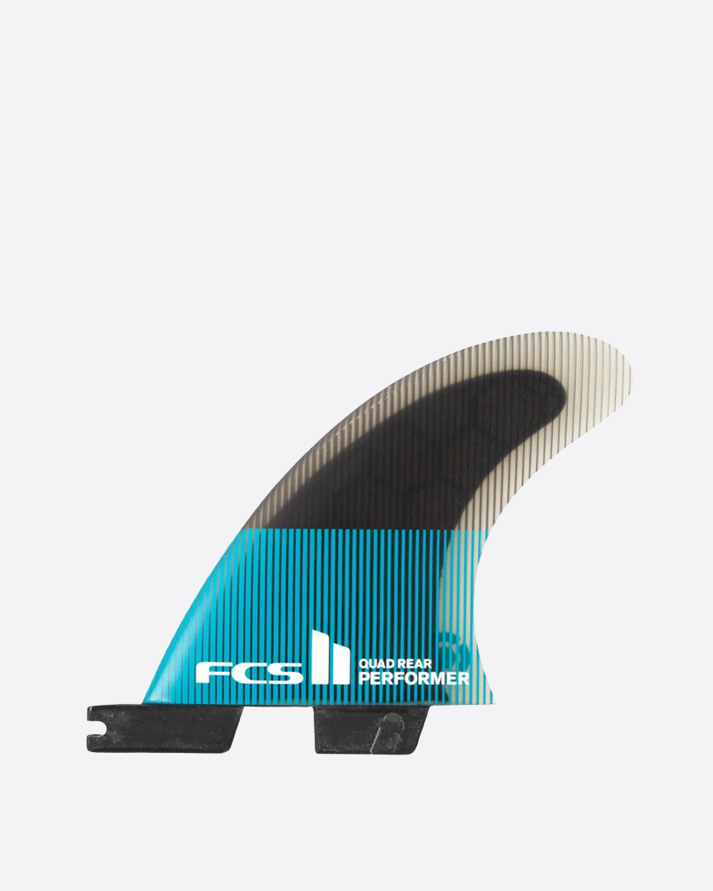 FCS II Performer PC Teal/Black Quad Rear Fins