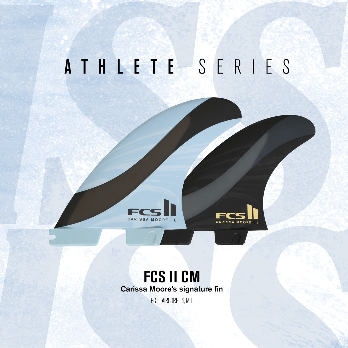 FCS II Carissa Moore PC Blue/Black Tri Fins