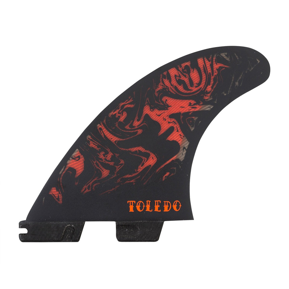 FCS II Filipe Toledo PC Black/Red Tri Fins