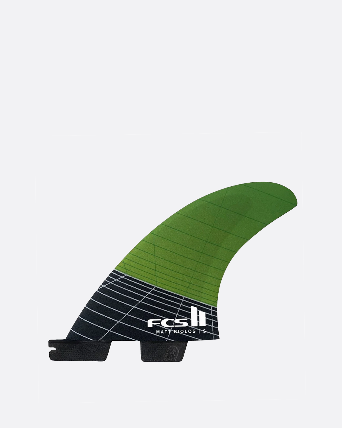 FCS II Matt Biolos PC Carbon Green Tri Fins