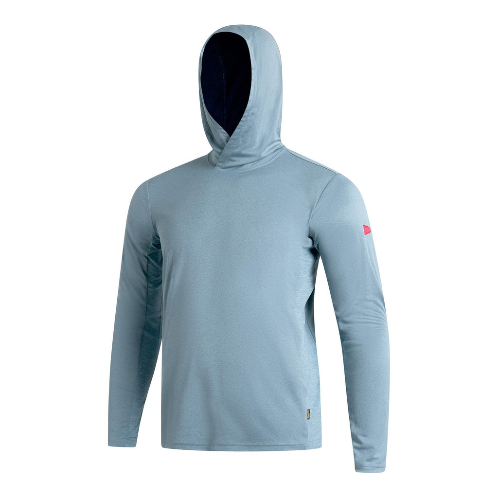 Florence Sun Pro L/S Crossover Hooded UPF Shirt - Light Sea Blue
