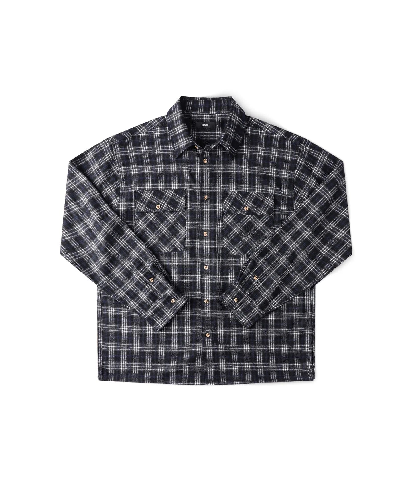 Former Vivian Flannel L/S Shirt - Black/Grey
