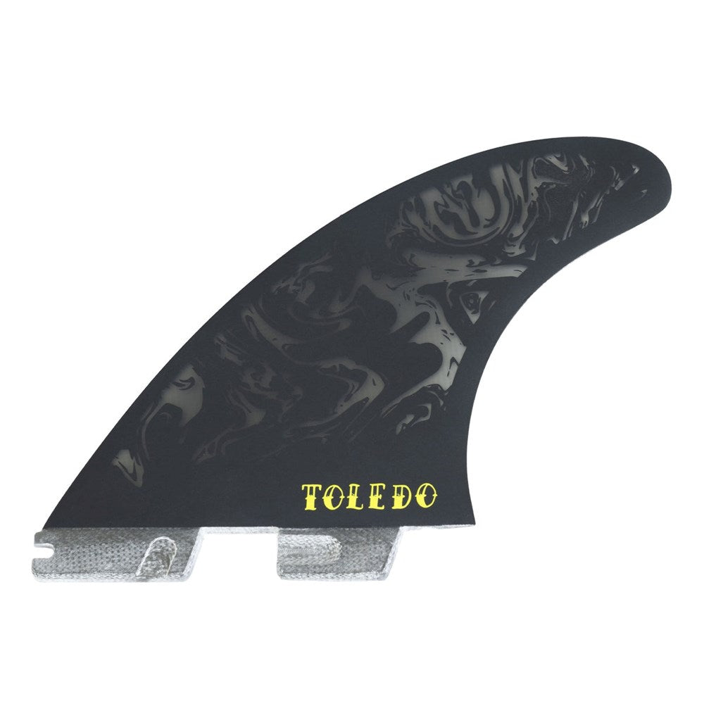 FCS II Filipe Toledo PG Pro Black/Acid Tri Fins
