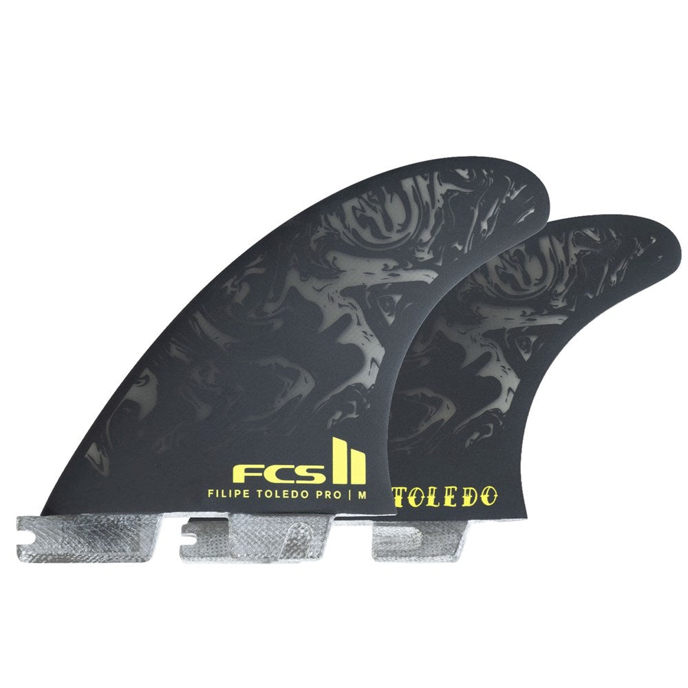 FCS II Filipe Toledo PG Pro Black/Acid Tri Fins