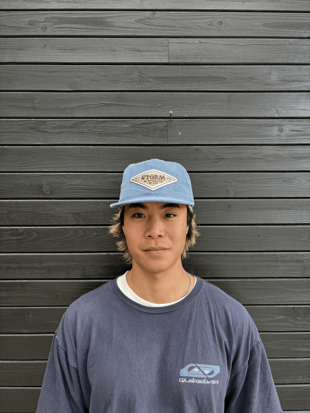 Storm Diamond Corduroy Flat Brim Blue