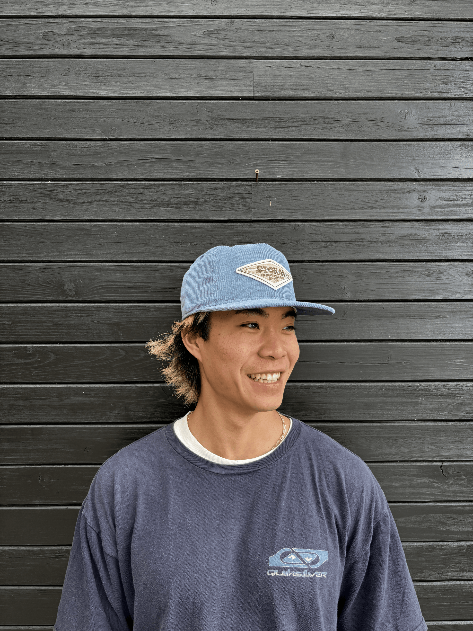 Storm Diamond Corduroy Flat Brim Blue