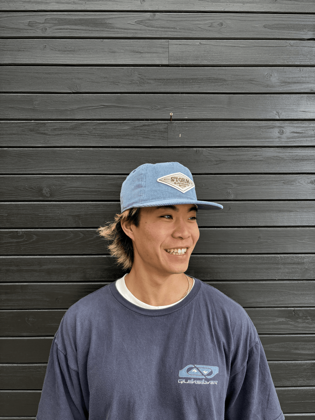 Storm Diamond Corduroy Flat Brim Blue