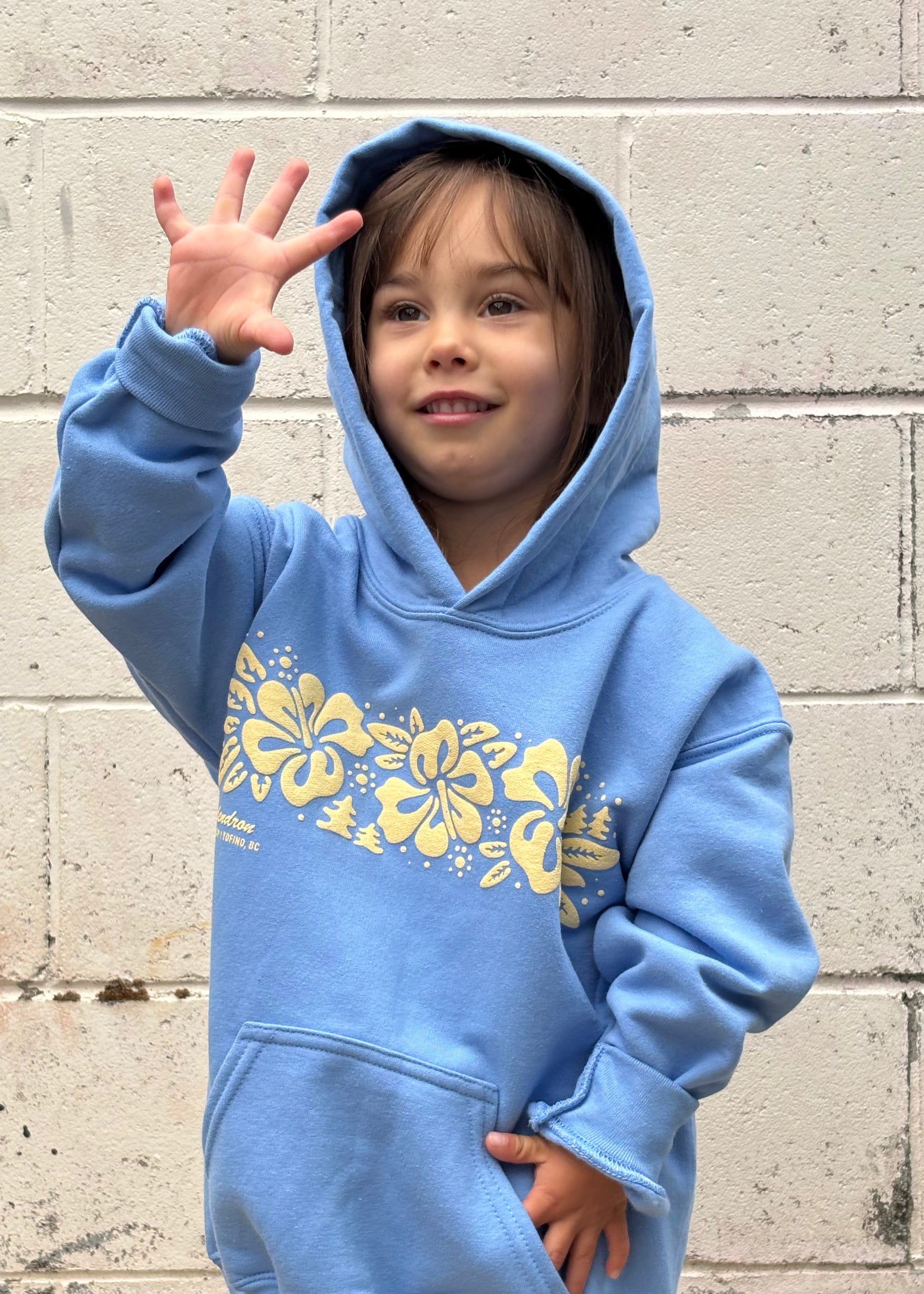Storm Rhododendron Youth Pullover - Blue