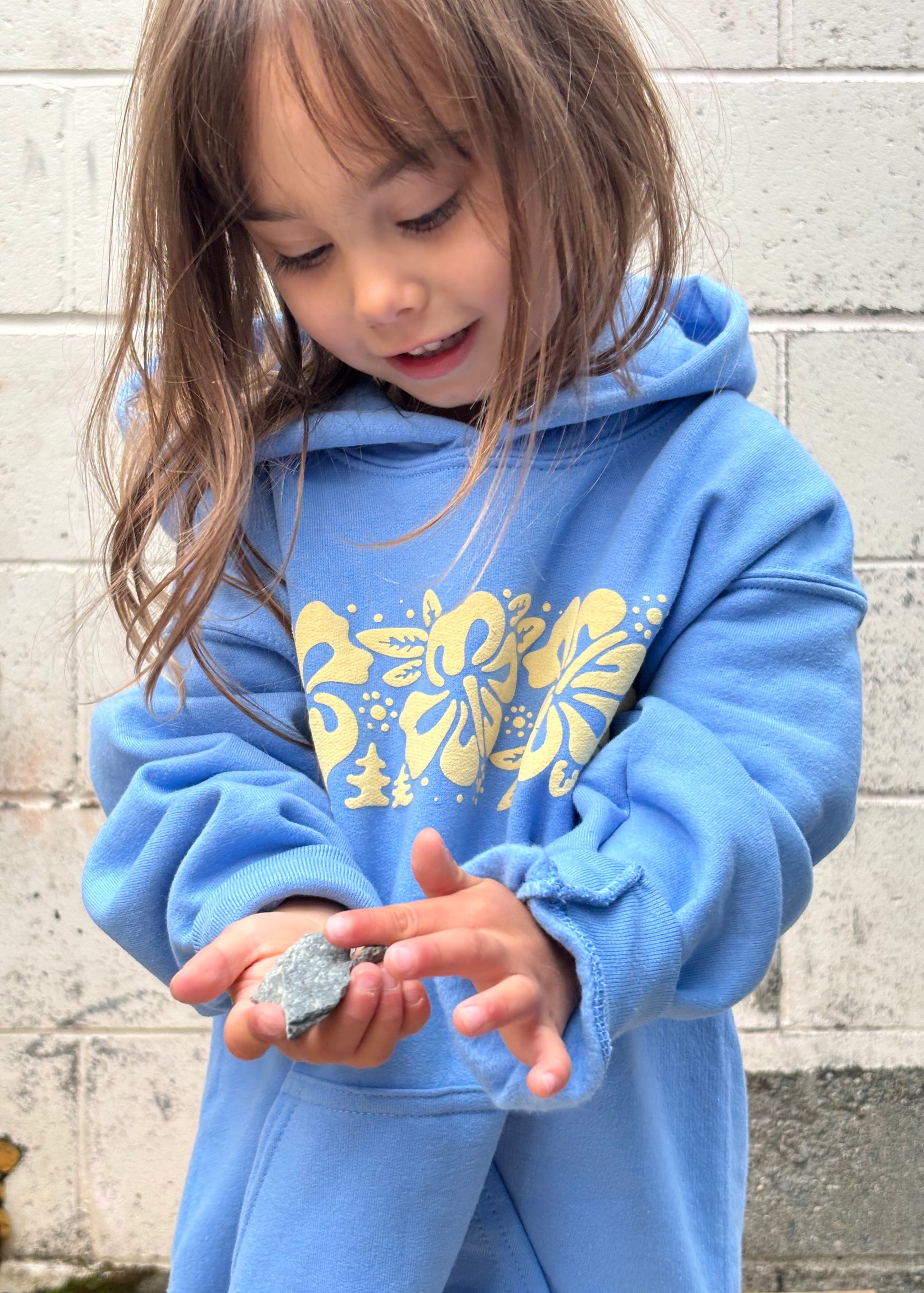 Storm Rhododendron Youth Pullover - Blue