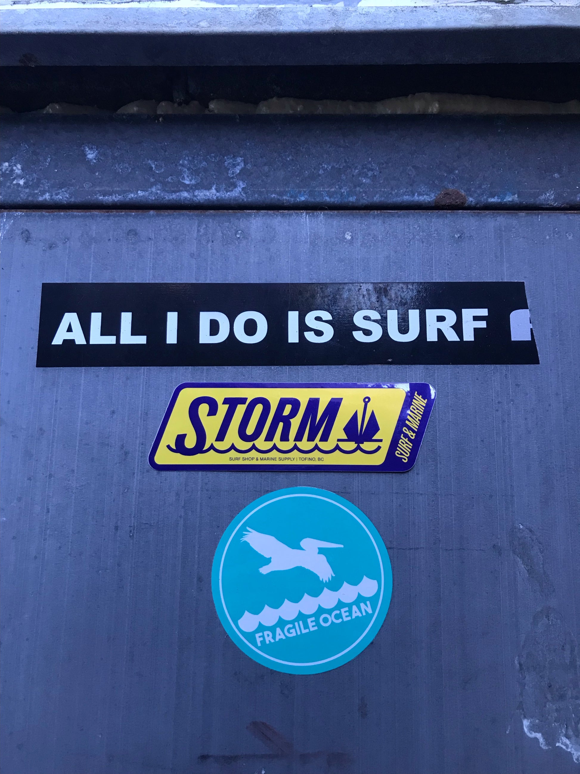 Storm Marine & Surf Supply Sticker Yellow