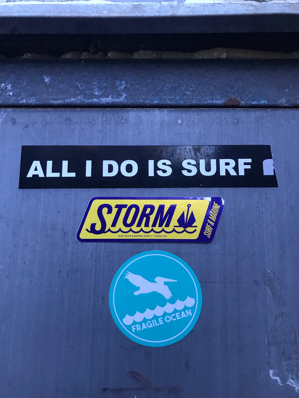 Storm Marine & Surf Supply Sticker Yellow