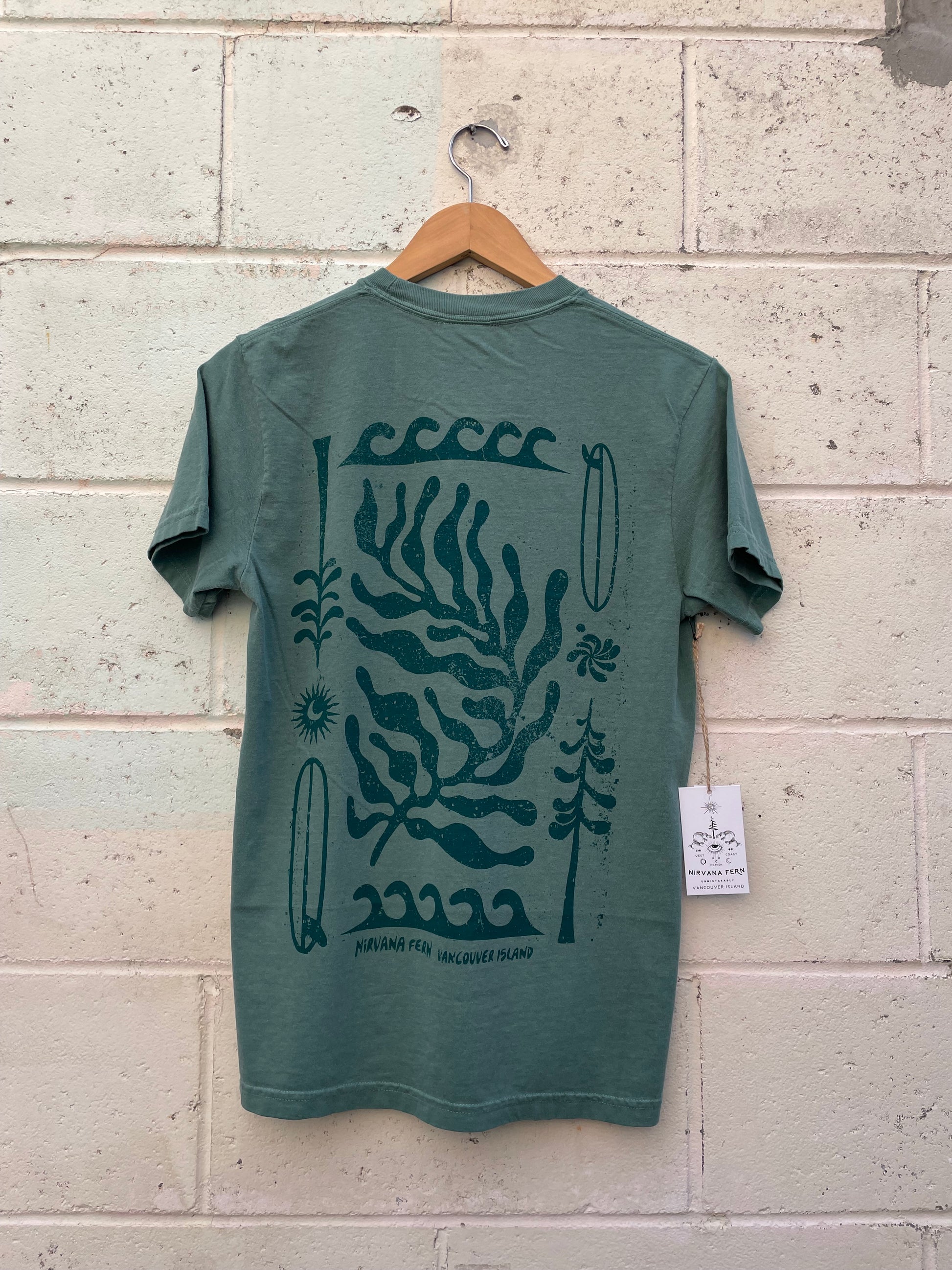 Nirvana Fern Mind Surf Tee - Jade
