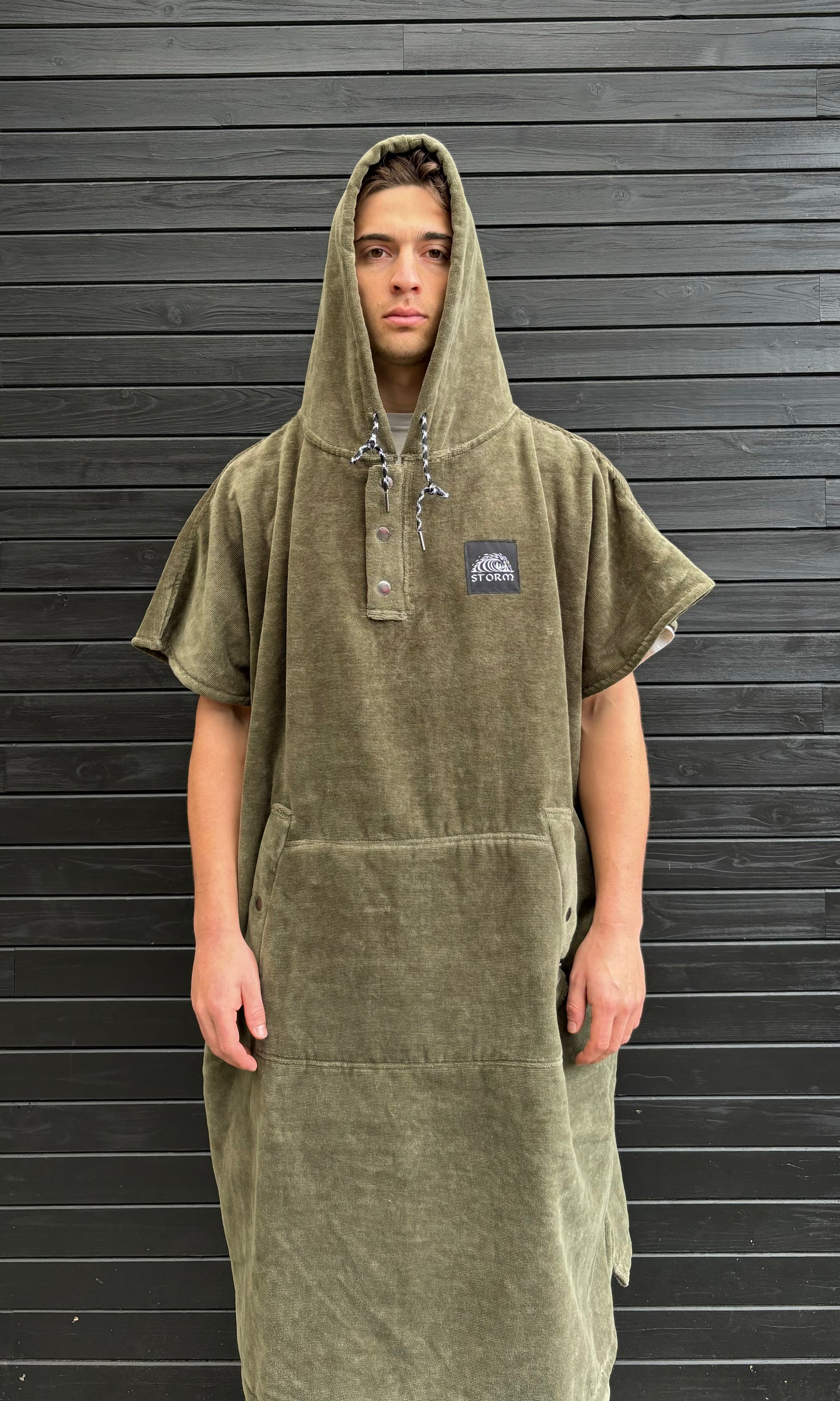 Storm x Slow Tide Poncho - Green