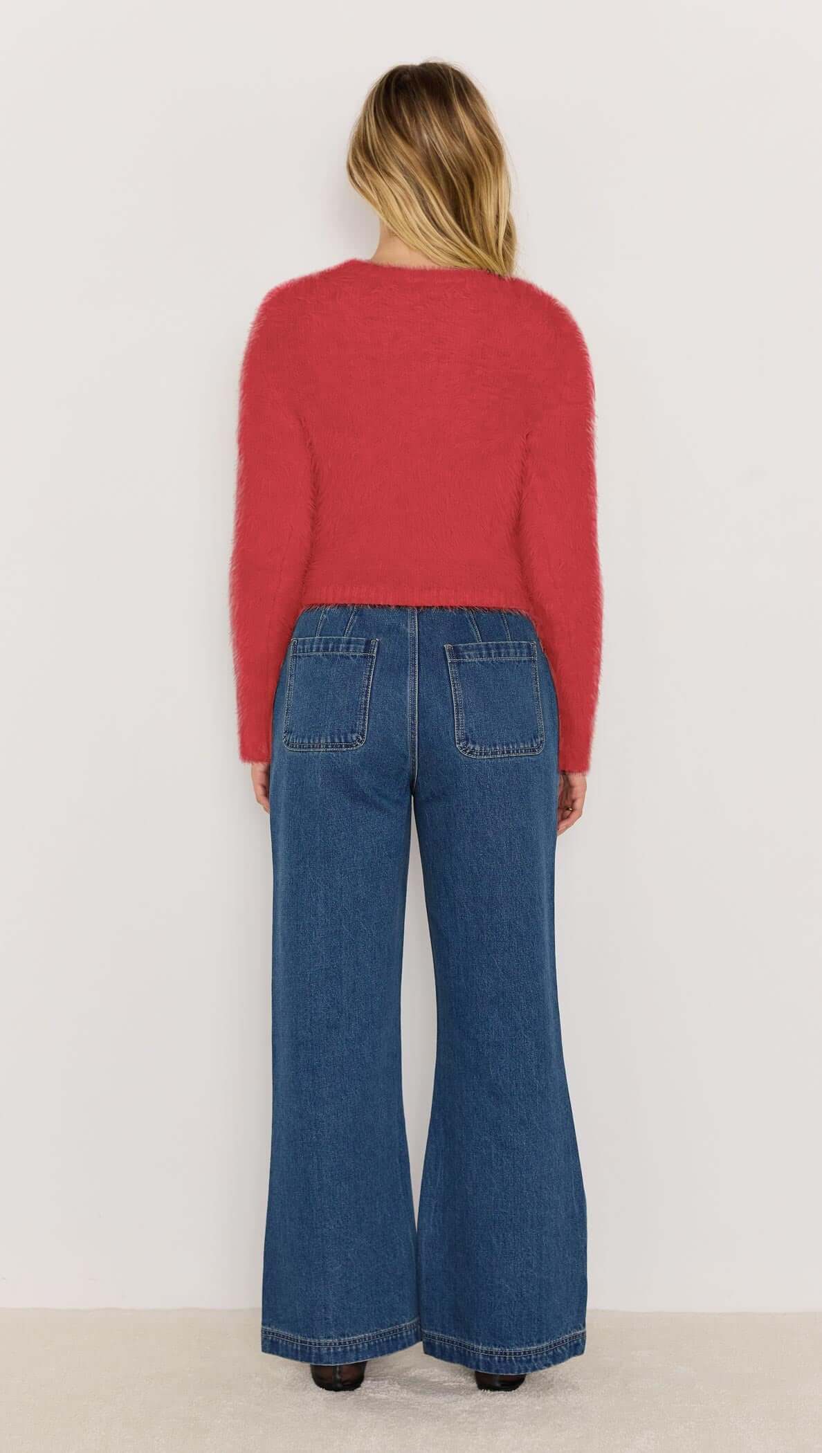 MinkPink Irena Fluffy Sweater - Red