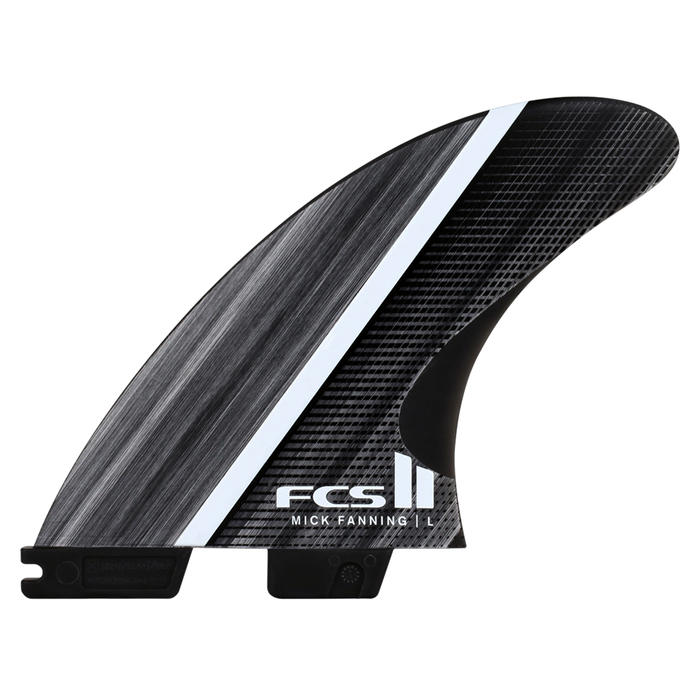 FCS II Mick  Fanning Glass Fibre Fusion Smoke/White  Tri Fins
