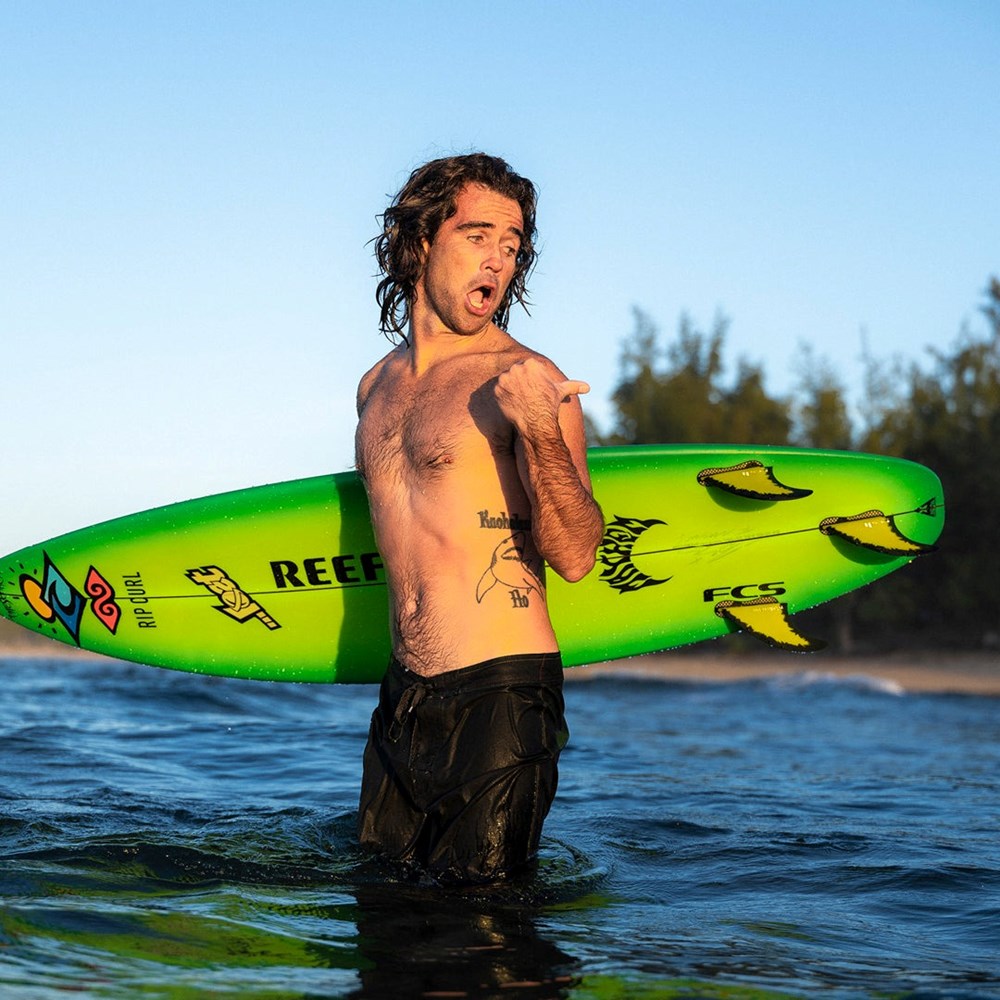 FCS II Mason Ho PC AirCore Black/Yellow Tri Fins