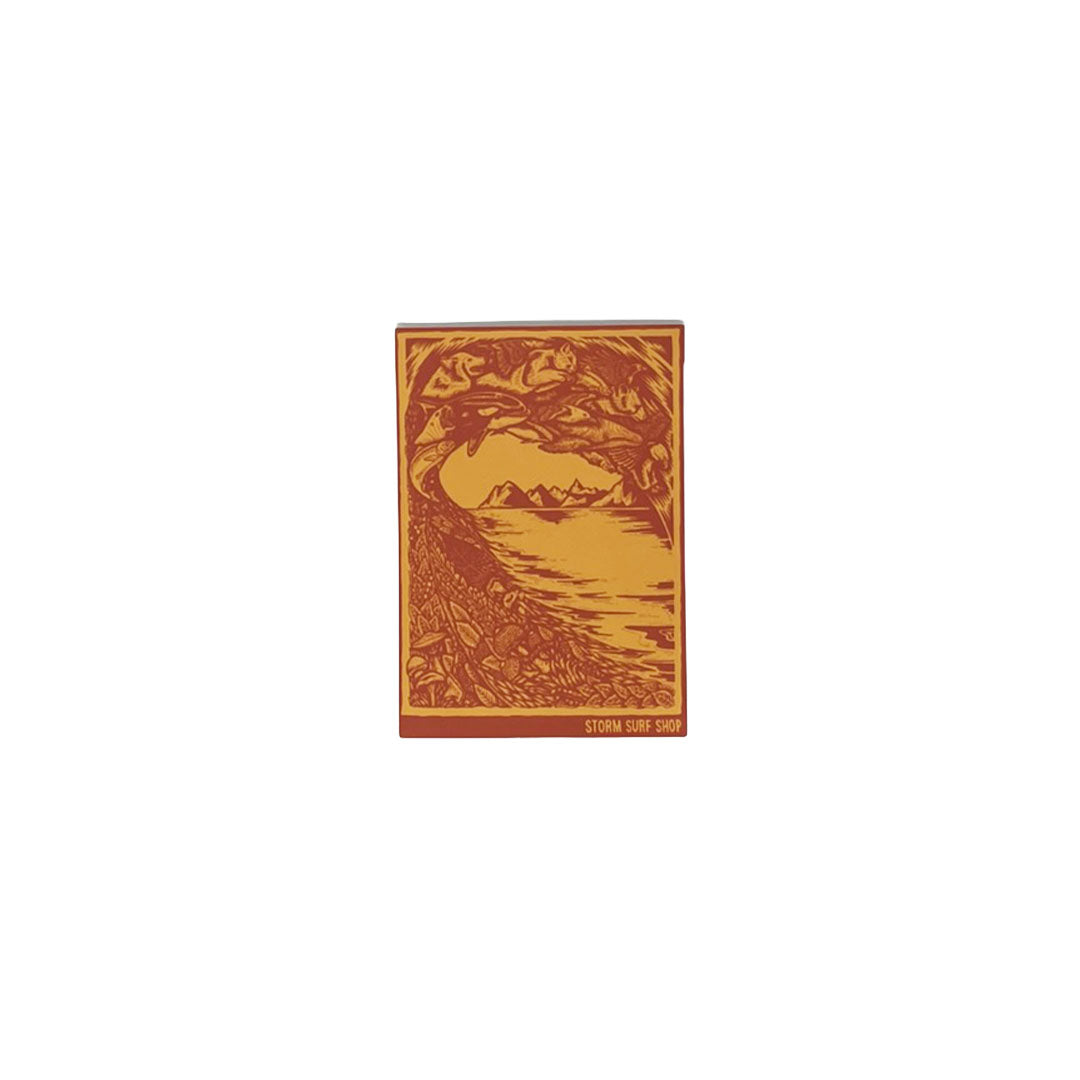 Storm  Animal Wave Sticker - Orange