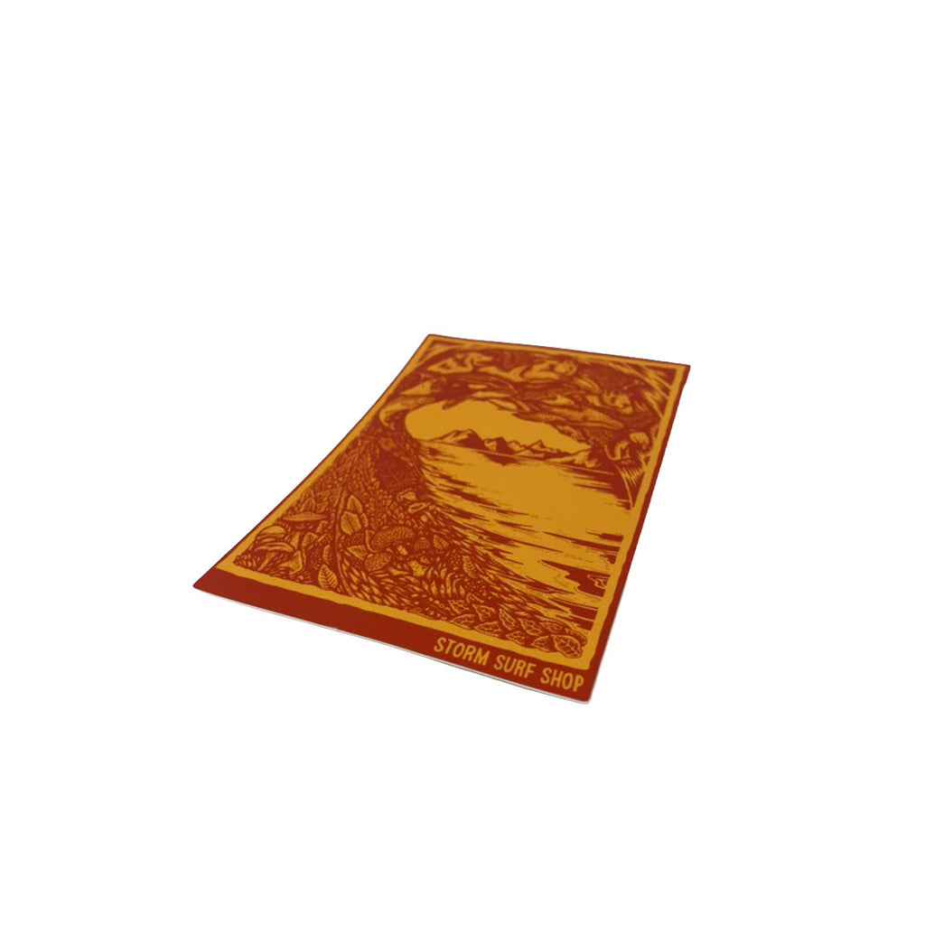 Storm  Animal Wave Sticker - Orange