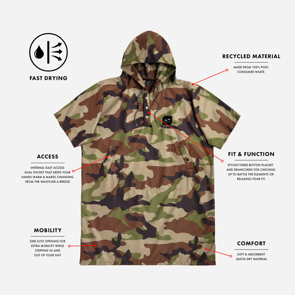 Slow Tide Regime Quick Dry Poncho
