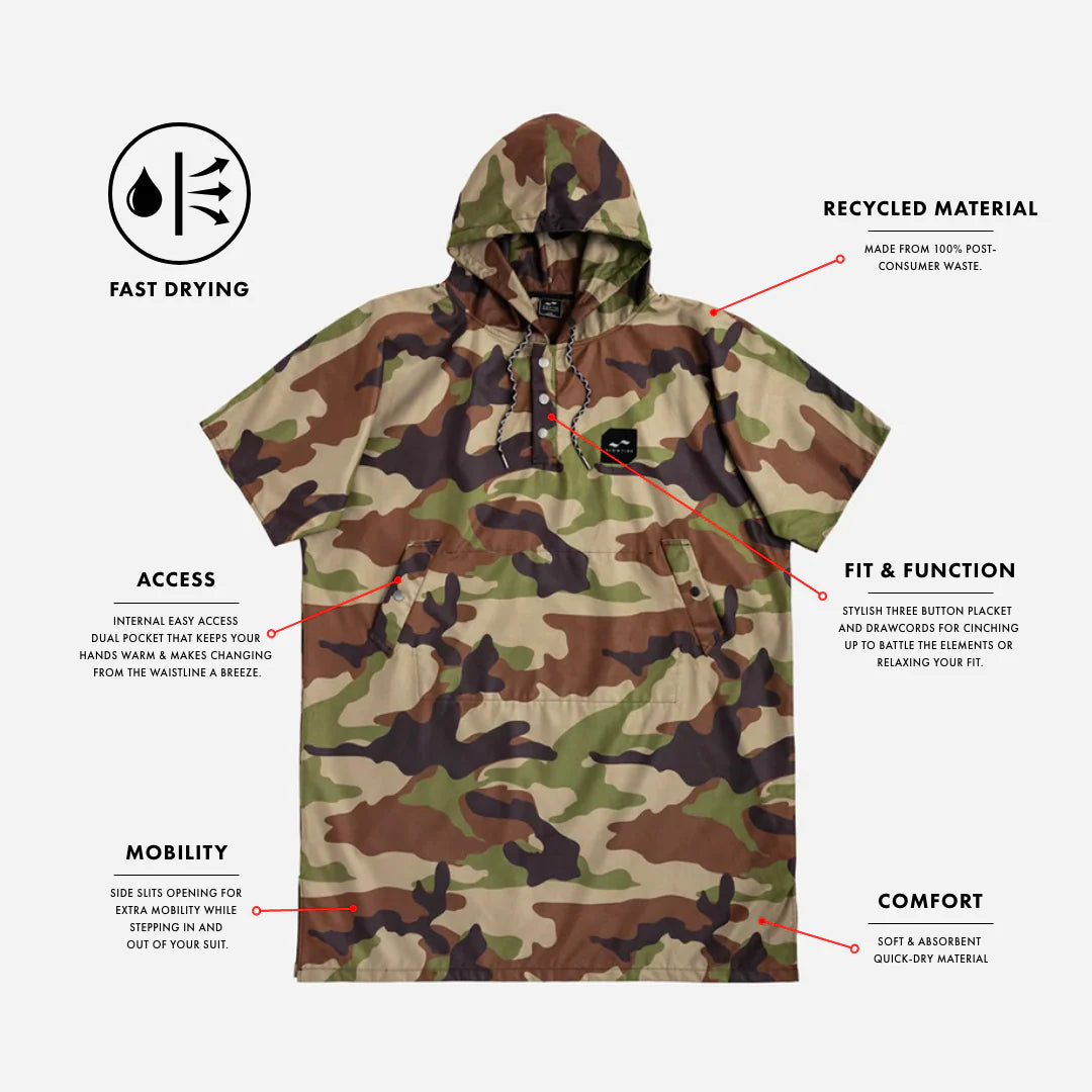 Slow Tide Regime Quick Dry Poncho