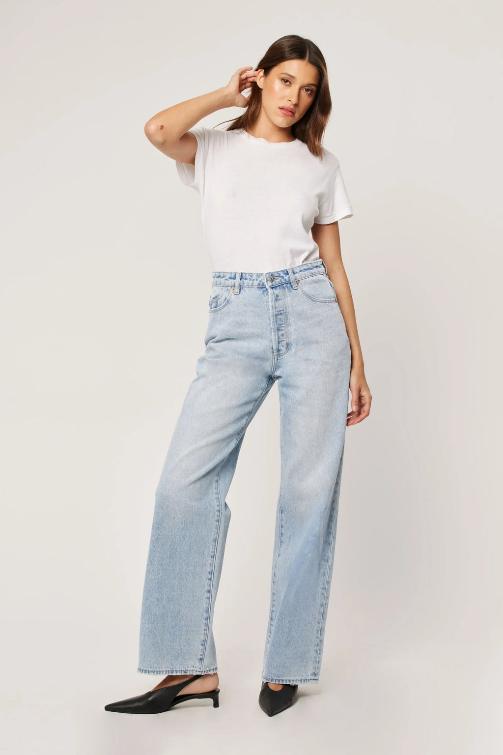 Rollas Stevie Relaxed Long Beach Denim