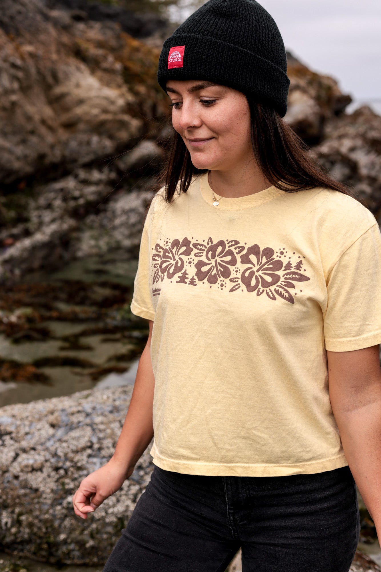 Storm Rhododendron Womens Tee - Butter
