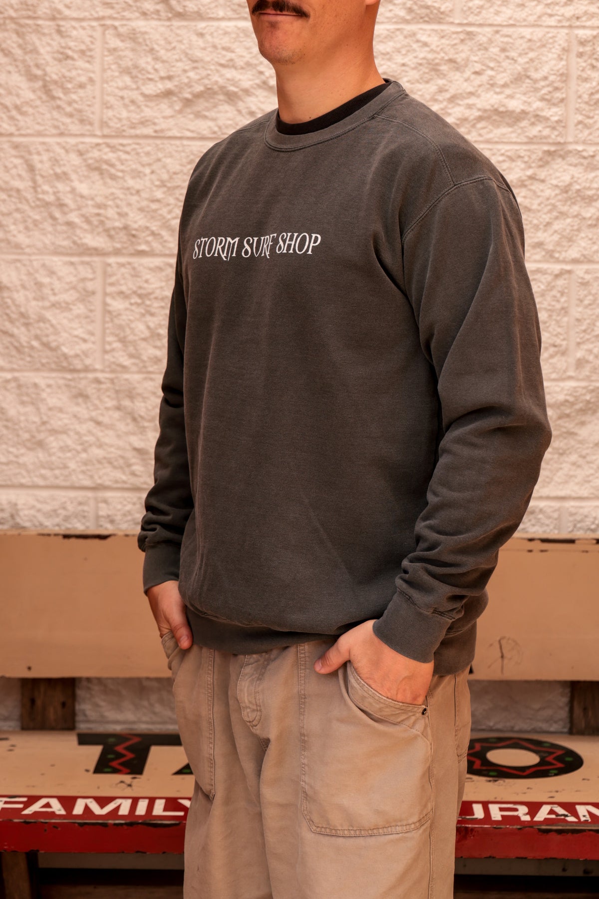 Storm Resurrection Crewneck - Washed Black