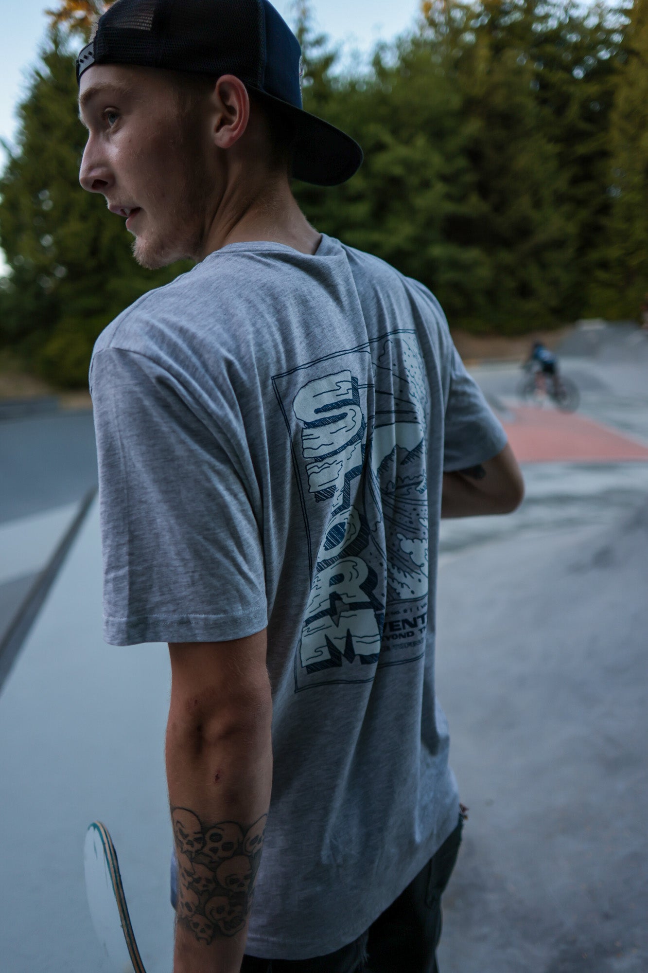 Storm Beyond The Barrel Tee - Grey