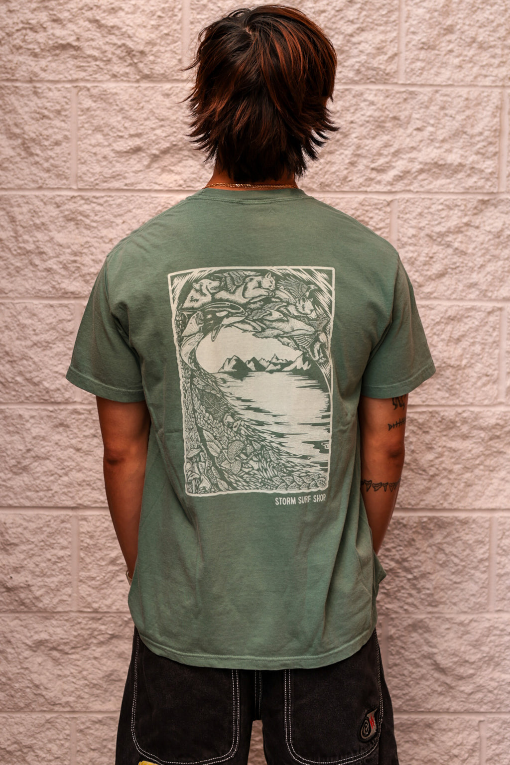 Storm Mushroom Tee - Sage Green